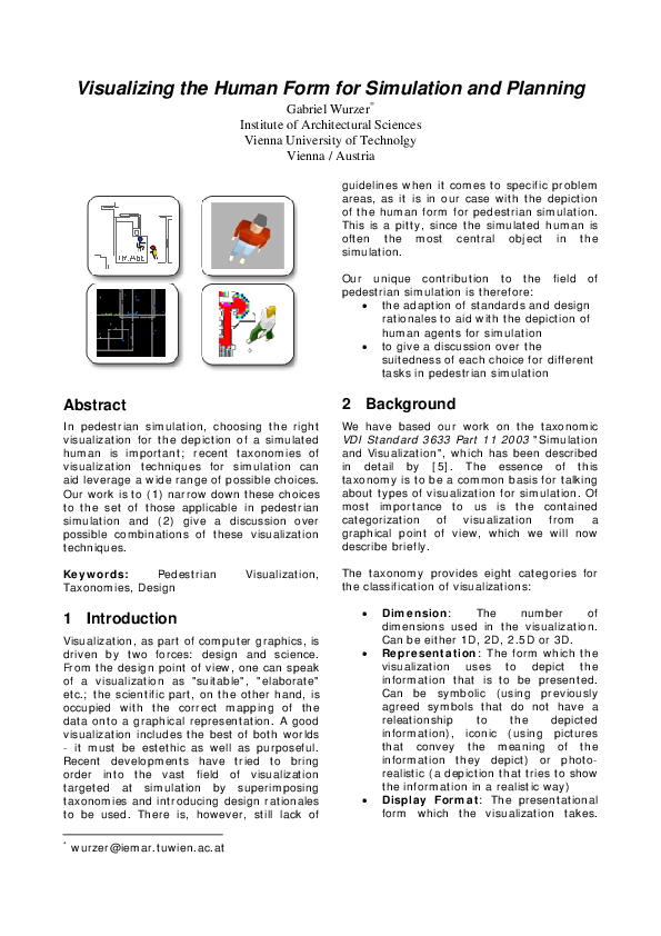 (PDF) Visualizing the Human Form for Simulation and Planning