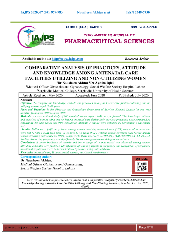 (PDF) Comparative Analysis of Practices, Attitude and Knowledge Among ...