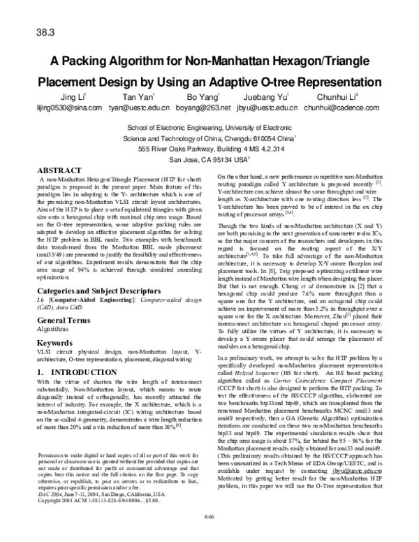 (PDF) A packing algorithm for non-manhattan hexagon/triangle placement ...