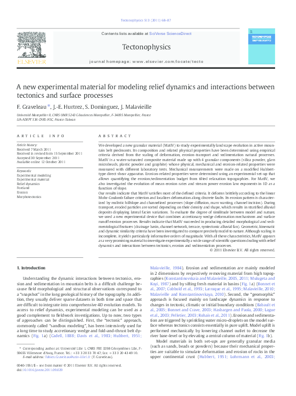 (PDF) A new experimental material for modeling relief dynamics and ...