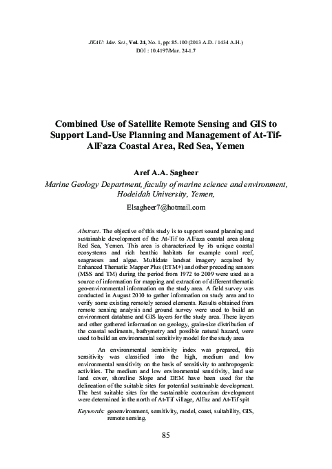 (PDF) Combined Use of Satellite Remote Sensing and GIS to Support Land ...