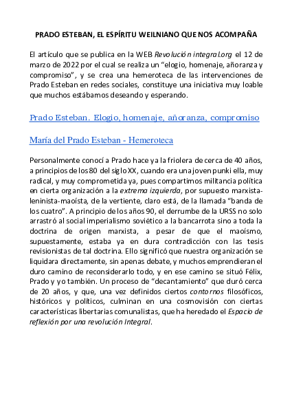 Homenaje PRADO ESTEBAN