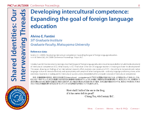 Pdf Developing Intercultural Competence Expanding The Goal Of Foreign Language Education Pdf Developing Intercultural Competence Expanding The Goal Of Foreign Language Education