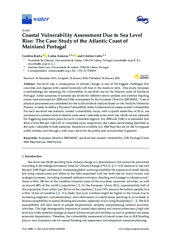 (PDF) Coastal Vulnerability Assessment Due to Sea Level Rise: The Case ...