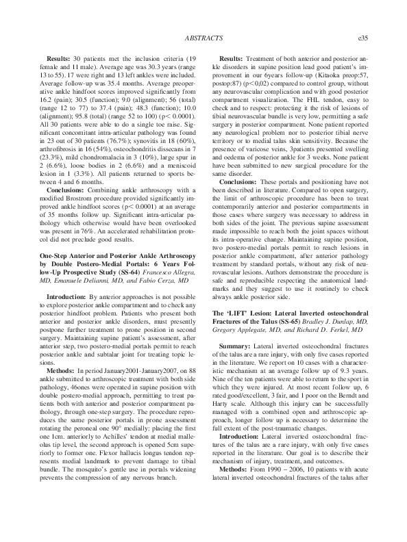 (PDF) The ‘LIFT' Lesion: Lateral Inverted osteochondral Fractures of ...