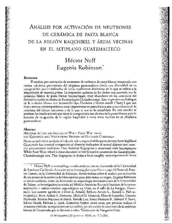 (PDF) Análisis por activación de neutrones