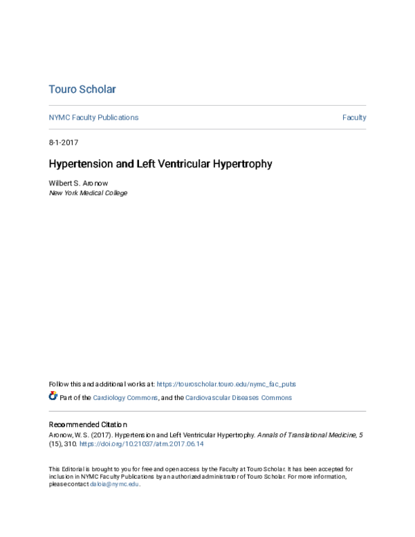 (PDF) Hypertension and left ventricular hypertrophy