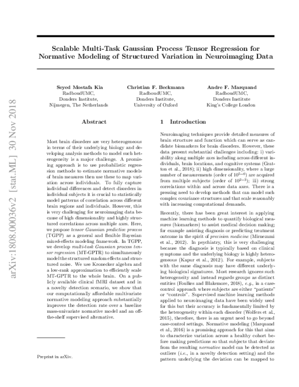 (PDF) Scalable Multi-Task Gaussian Process Tensor Regression for ...