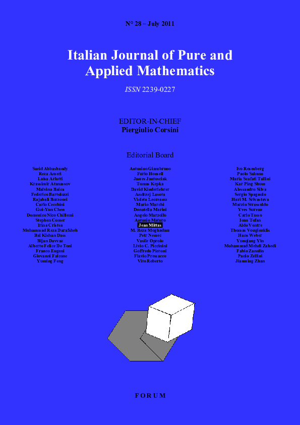 PDF) Italian Journal of Pure and Applied Mathematics EDITOR-IN