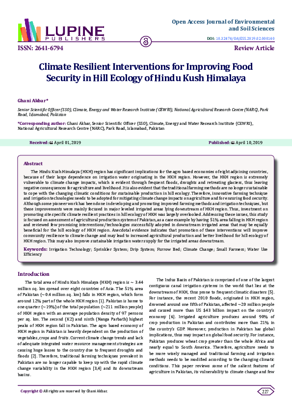 (PDF) Climate change in the Hindu Kush Himalaya
