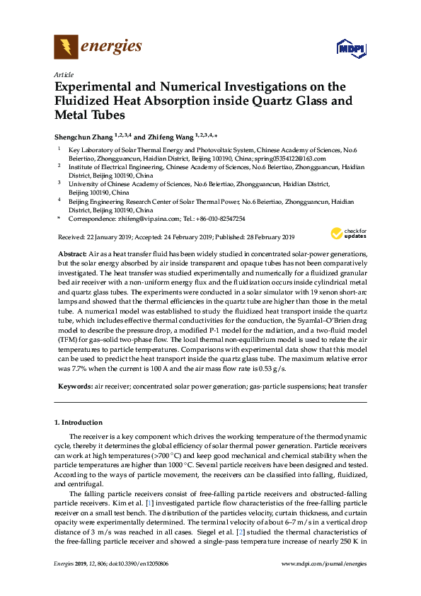 (PDF) EXPERIMENTAL AND NUMERICAL INVESTIGATIONS OF EFFECTIVE THERMAL ...
