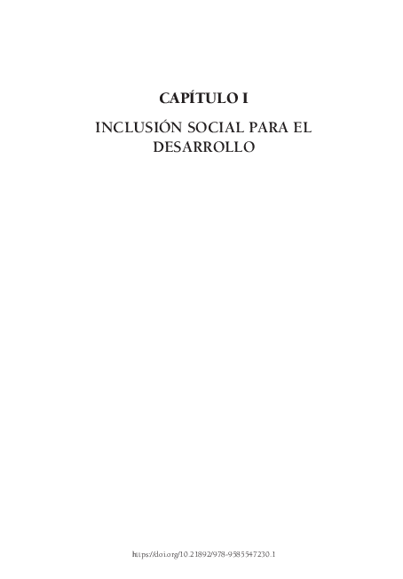 INCLUSIÓN SOCIAL PARA EL DESARROLLO