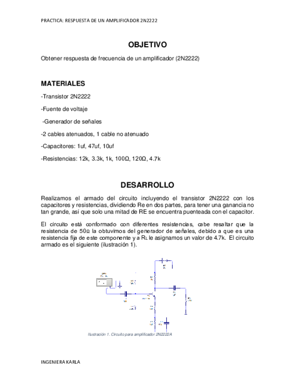 (PDF) N2222A amplificador practica