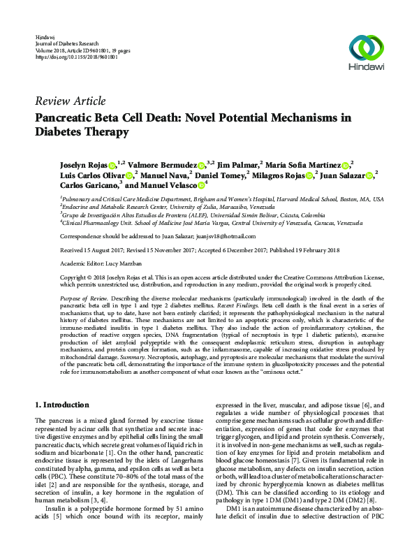 (PDF) Pancreatic Beta Cell Death: Novel Potential Mechanisms in ...