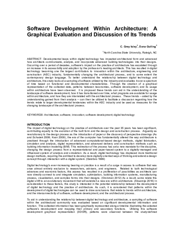 (PDF) Software Development Within Architecture : A Graphical Evaluation ...