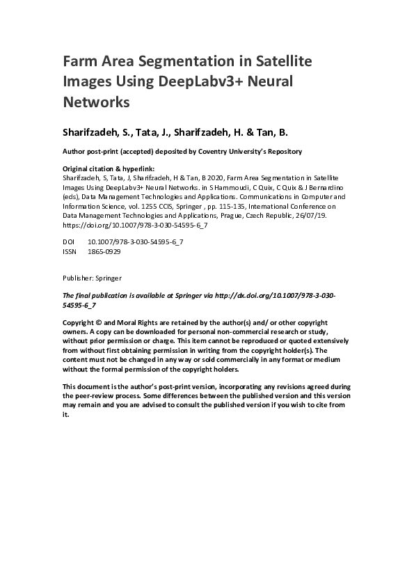 (PDF) Farm Area Segmentation in Satellite Images Using DeepLabv3 ...