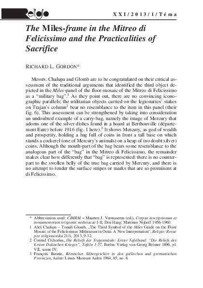 (PDF) The Milesframe in the Mitreo di Felicissimo and the