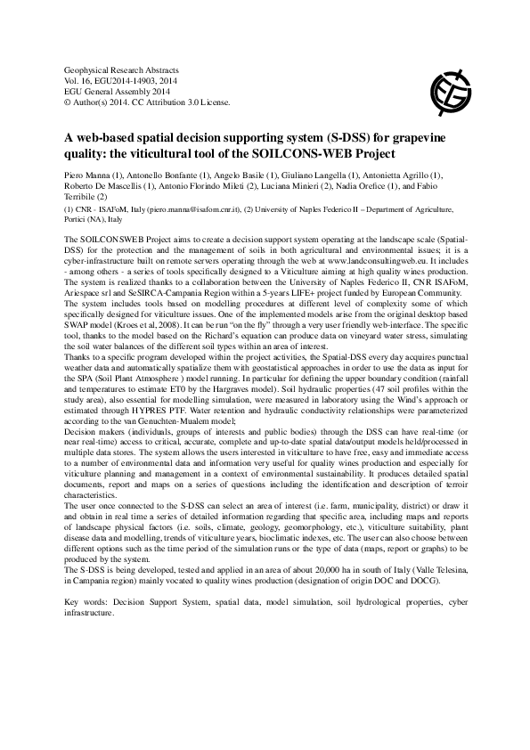 (PDF) A Web-Based Spatial Decision Supporting System (s-Dss) for ...