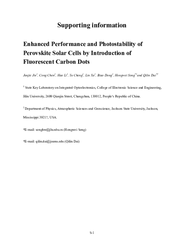 (PDF) Enhanced Performance and Photostability of Perovskite Solar Cells ...