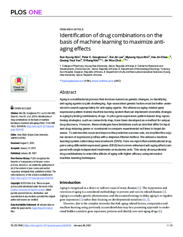 (PDF) Identification of drug combinations on the basis of machine ...