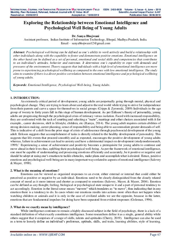 (PDF) Exploring the Relationship between Emotional Intelligence and ...