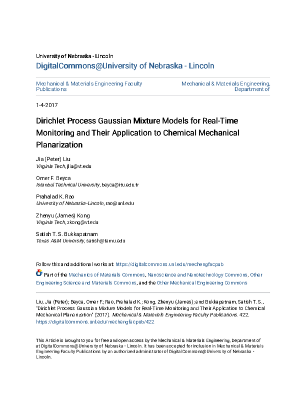 (PDF) Dirichlet Process Gaussian Mixture Models for Real-Time ...