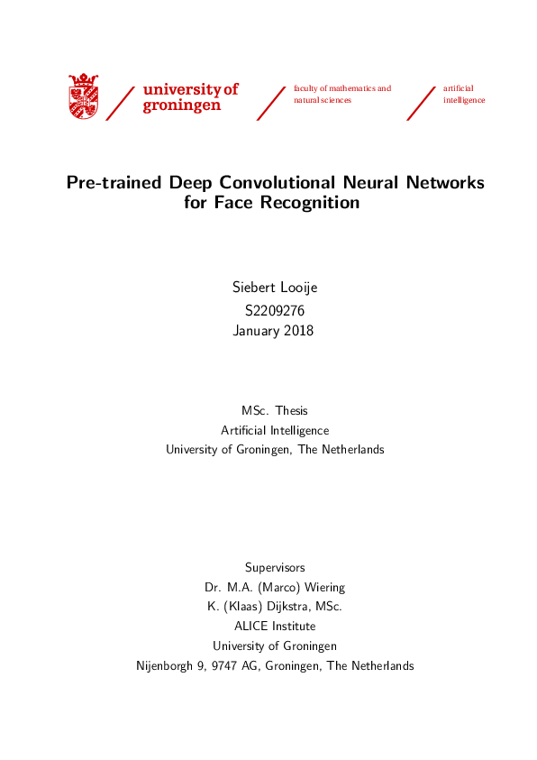 (PDF) Pre-trained Deep Convolutional Neural Networks for Face Recognition