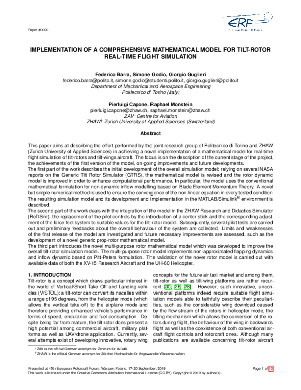 (PDF) Implementation of a comprehensive mathematical model for tilt ...