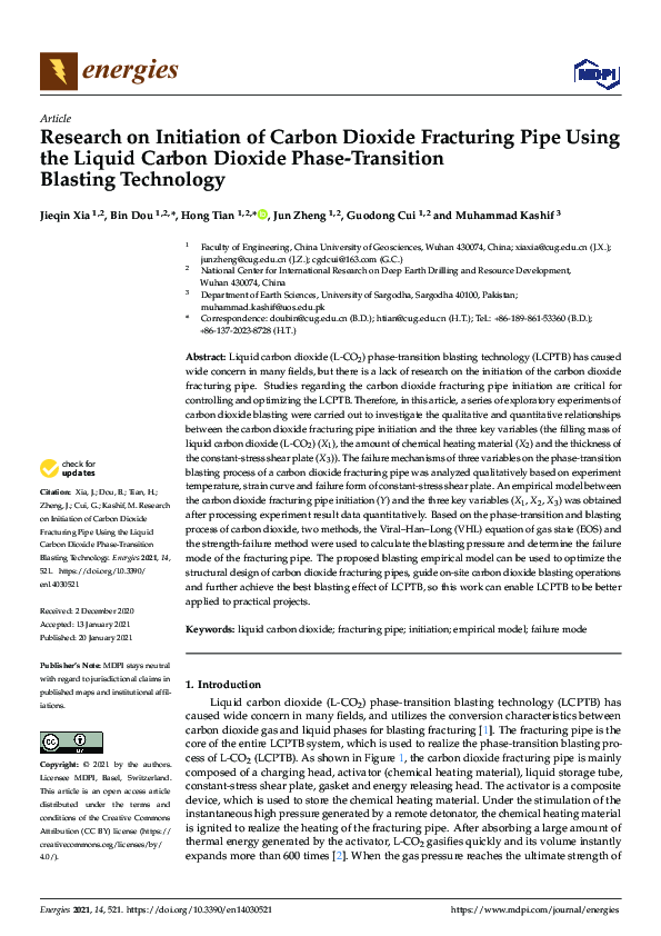 (PDF) Research on Initiation of Carbon Dioxide Fracturing Pipe Using ...