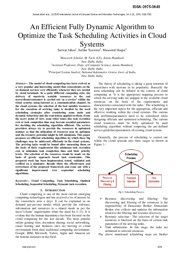 (PDF) An Efficient Fully Dynamic Algorithm to Optimize the Task ...