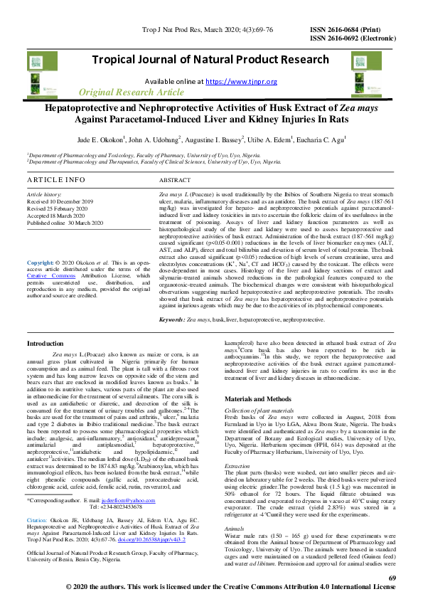 (PDF) Hepatoprotective and Nephroprotective Activities of Husk Extract ...