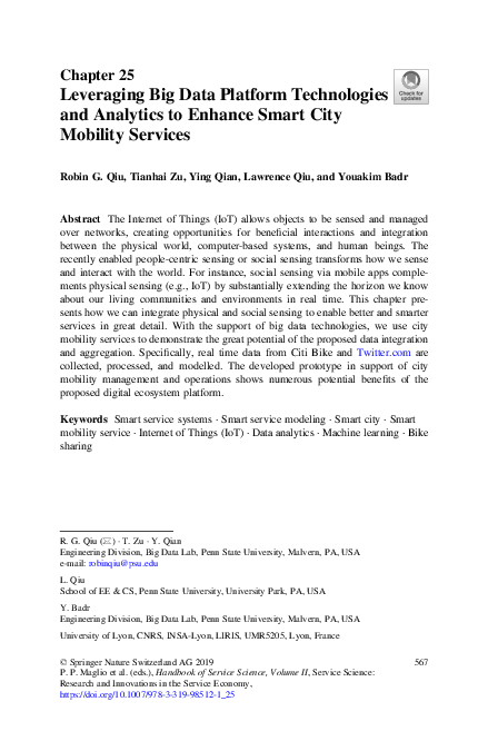 (PDF) Leveraging Big Data Platform Technologies and Analytics to ...