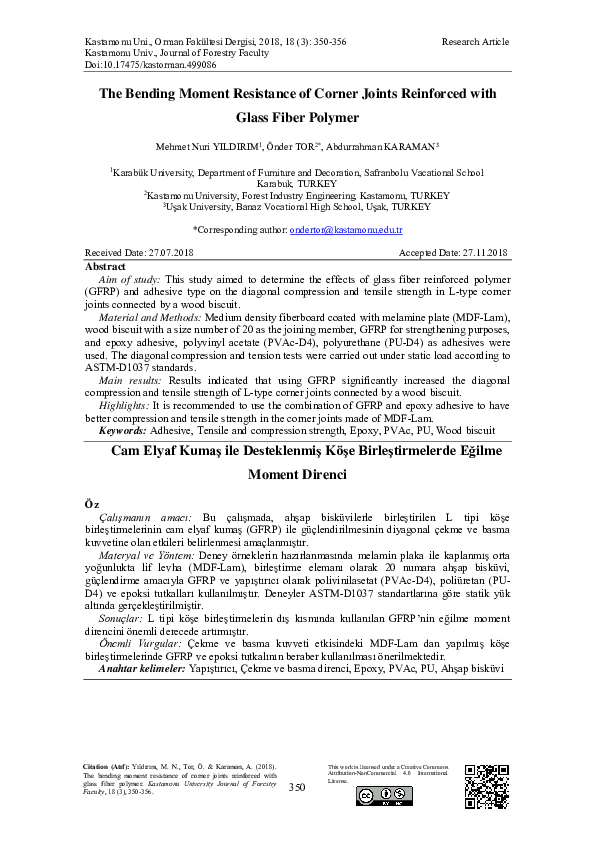 (PDF) The Bending Moment Resistance of Corner Joints Reinforced with ...