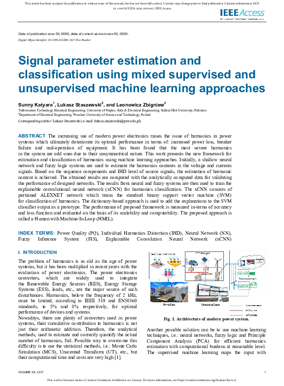 (PDF) Signal parameter estimation and classification using mixed ...