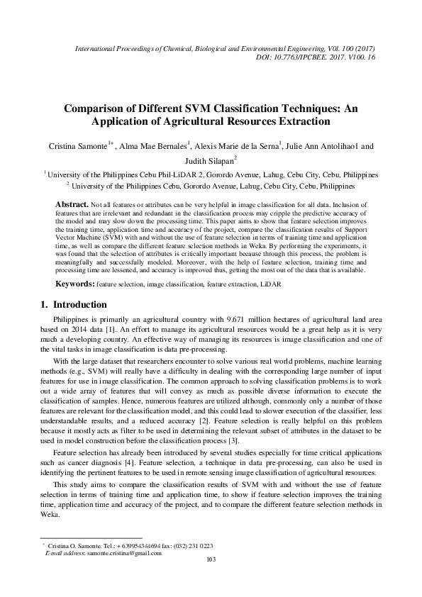(PDF) Comparison of Different SVM Classification Techniques: An ...