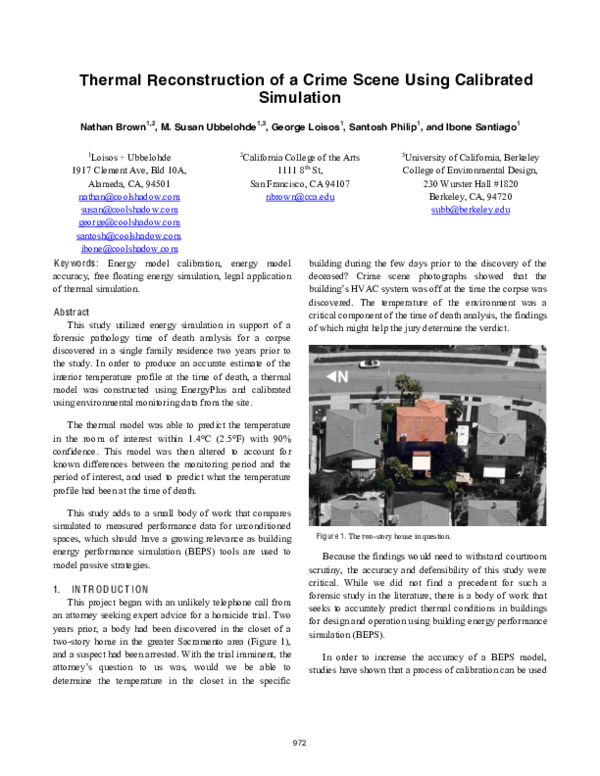 (PDF) EnergyPlus as a forensic tool: thermal reconstruction of a crime ...