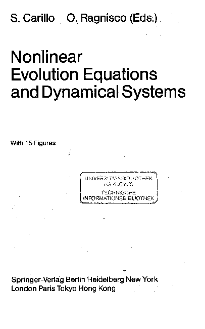 (PDF) Nonlinear Evolution Equations and Dynamical Systems