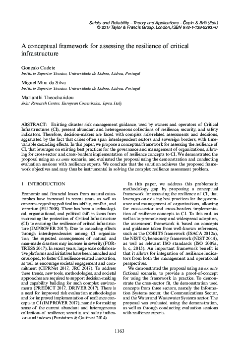 (PDF) A conceptual framework for assessing the resilience of critical ...