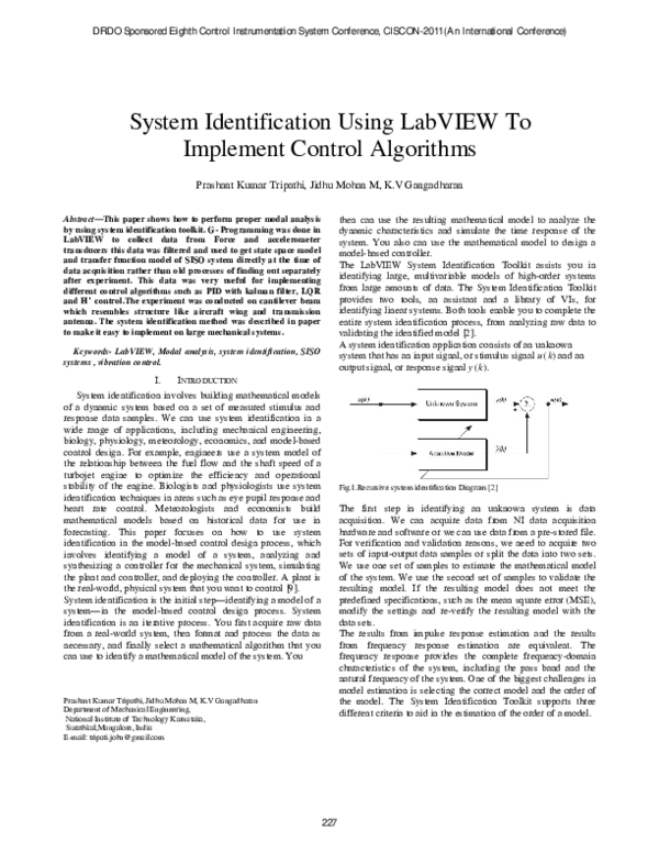(PDF) system identification