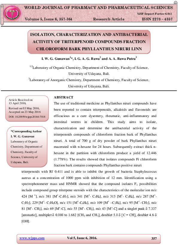 (PDF) Isolation, Characterization and Antibacterial Activity of ...