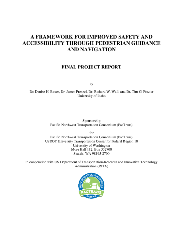 (PDF) A Framework for Improved Safety and Accessibility through ...