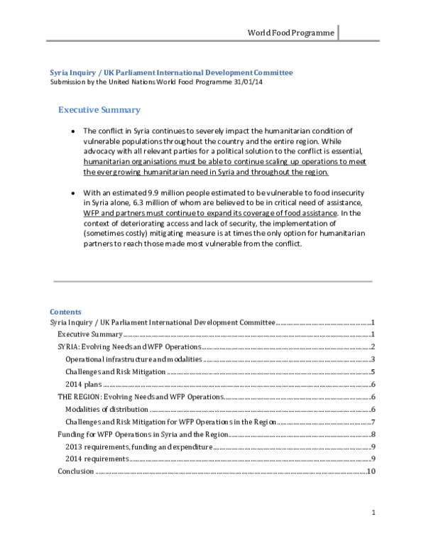 (PDF) The World Food Programme