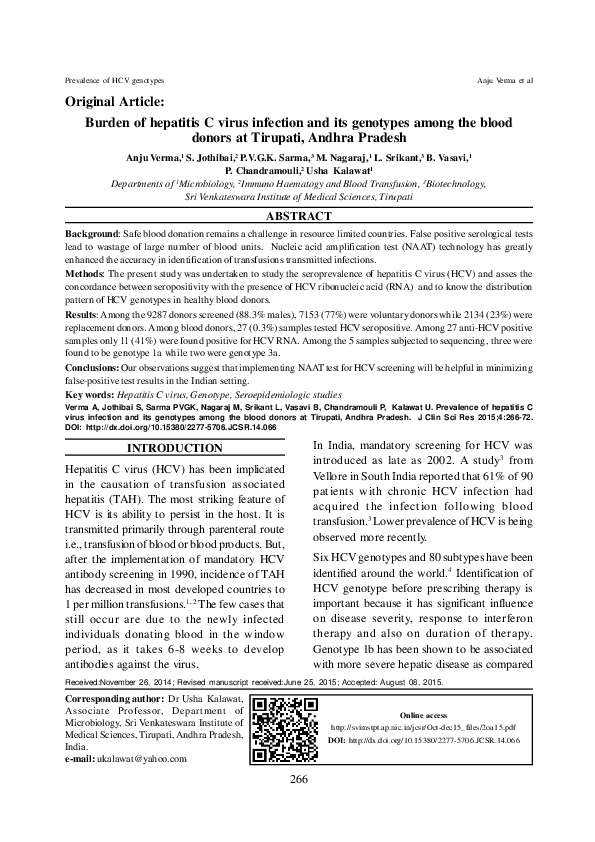 (PDF) Burden of hepatitis C virus infection and its genotypes among the ...