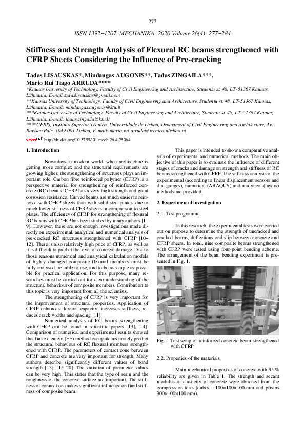(PDF) Stiffness and Strength Analysis of Flexural RC beams strengthened ...
