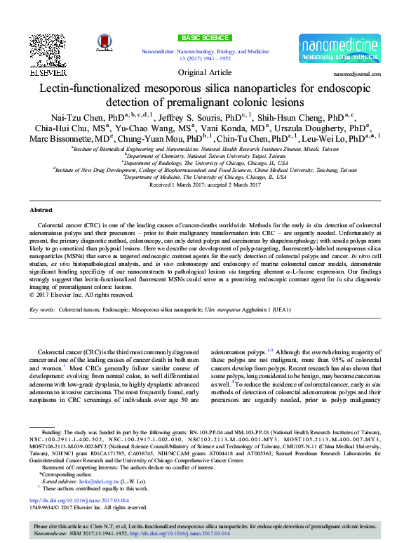 (PDF) Lectin-functionalized mesoporous silica nanoparticles for ...