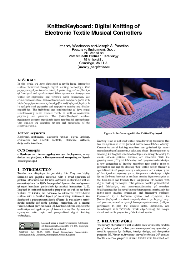 (PDF) KnittedKeyboard: Digital Knitting of Electronic Textile Musical ...