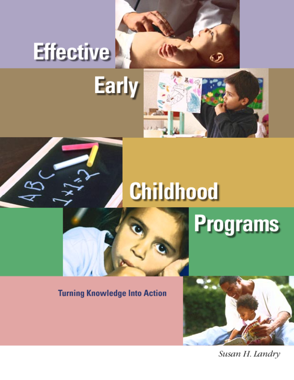 (PDF) Effective Early Childhood Programs: Turning Knowledge Into Action