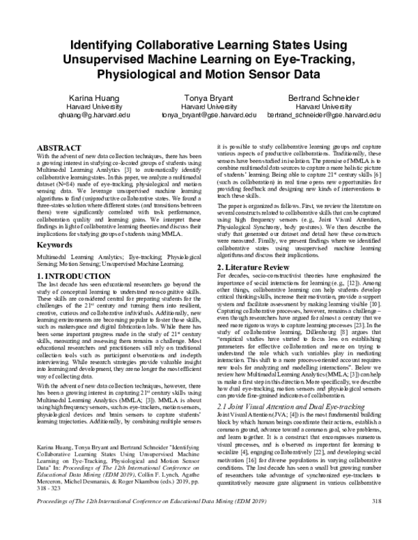 (PDF) Identifying Collaborative Learning States Using Unsupervised ...