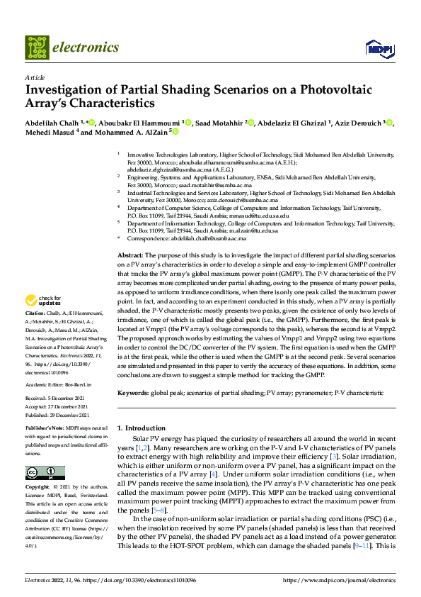 (PDF) Investigation of Partial Shading Scenarios on a Photovoltaic ...