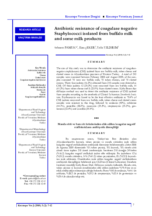 (PDF) Antibiotic Resistance of Coagulase Negative Staphylococci ...